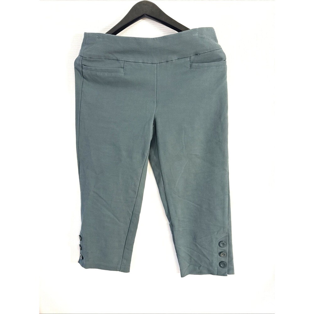 Christopher & Banks Signature Slimming Crop Pants Womens - 4 - Pockets Stretch